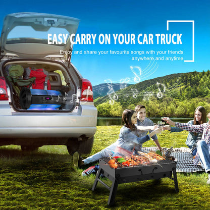 Foldable Portable Charcoal BBQ Grill – 17" Cooking Surface for Camping & Tailgating