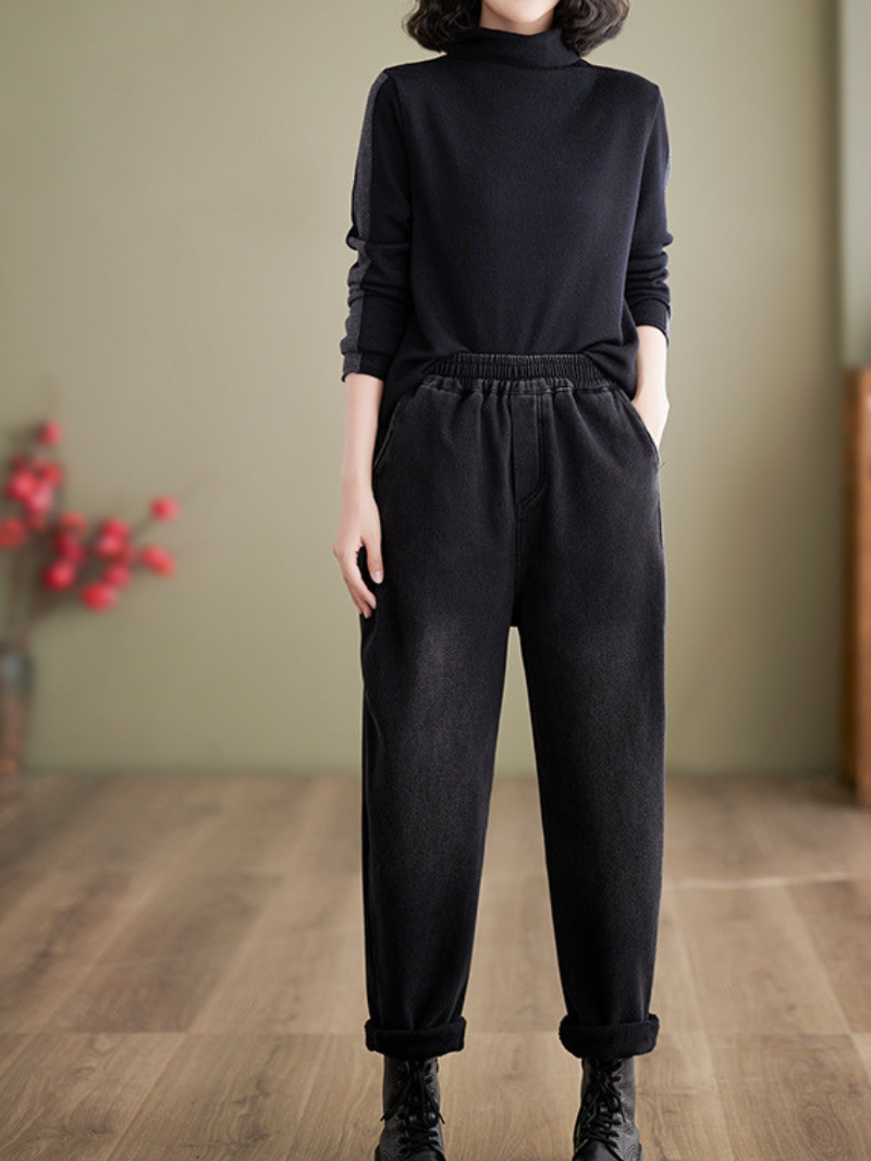 Women's Everyday Wear Stylish & Comfy Black Pocket Style Bottom