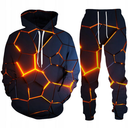 3D Animal-Print Hooded Pullover Sweatshirt Set