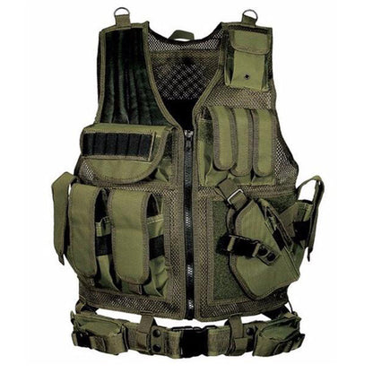 Tactical MOLLE Vest with 14 Pockets – Airsoft, Hunting & Outdoor Training