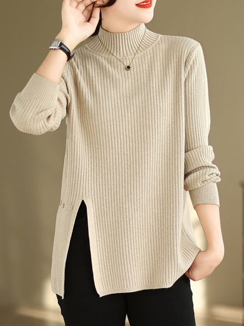 Cozy Women's Knitted Turtleneck Sweater | Eva Trends