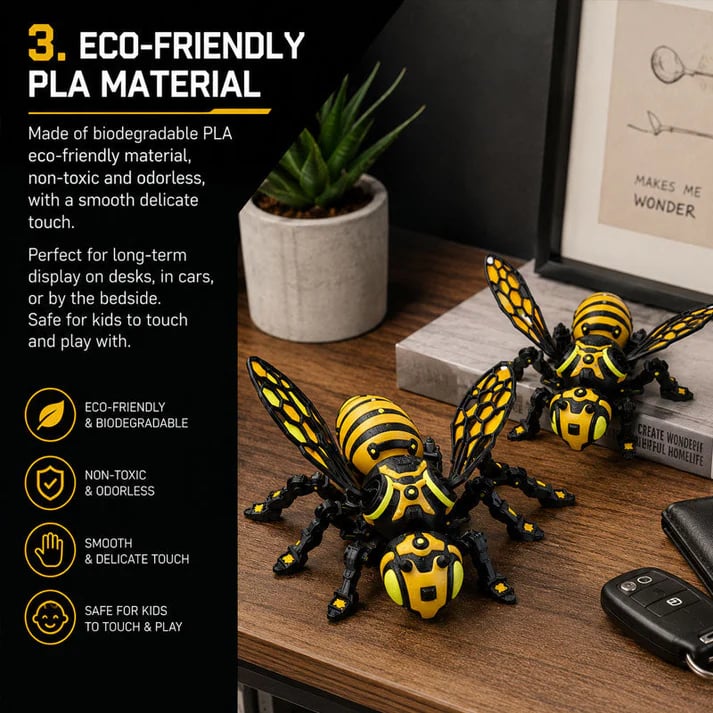 Cyber Mechanical Bee Figurine üêù