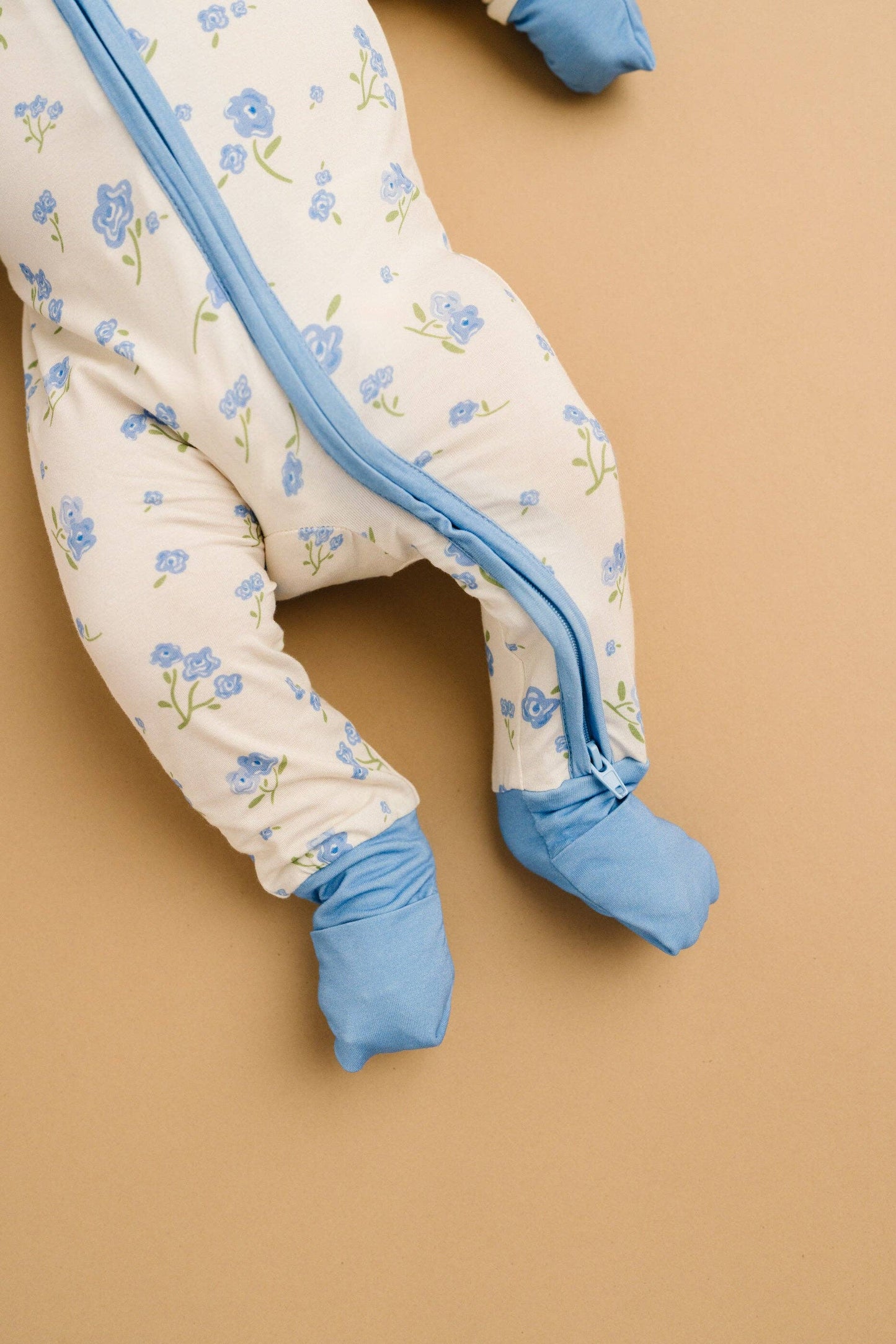 Blue Blooms bamboo sleeper (bow not included)