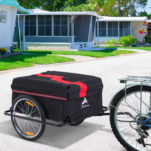 Bicycle Cargo Trailer | 88 lb Capacity, Removable Cover, Quick-Release 20" Wheels