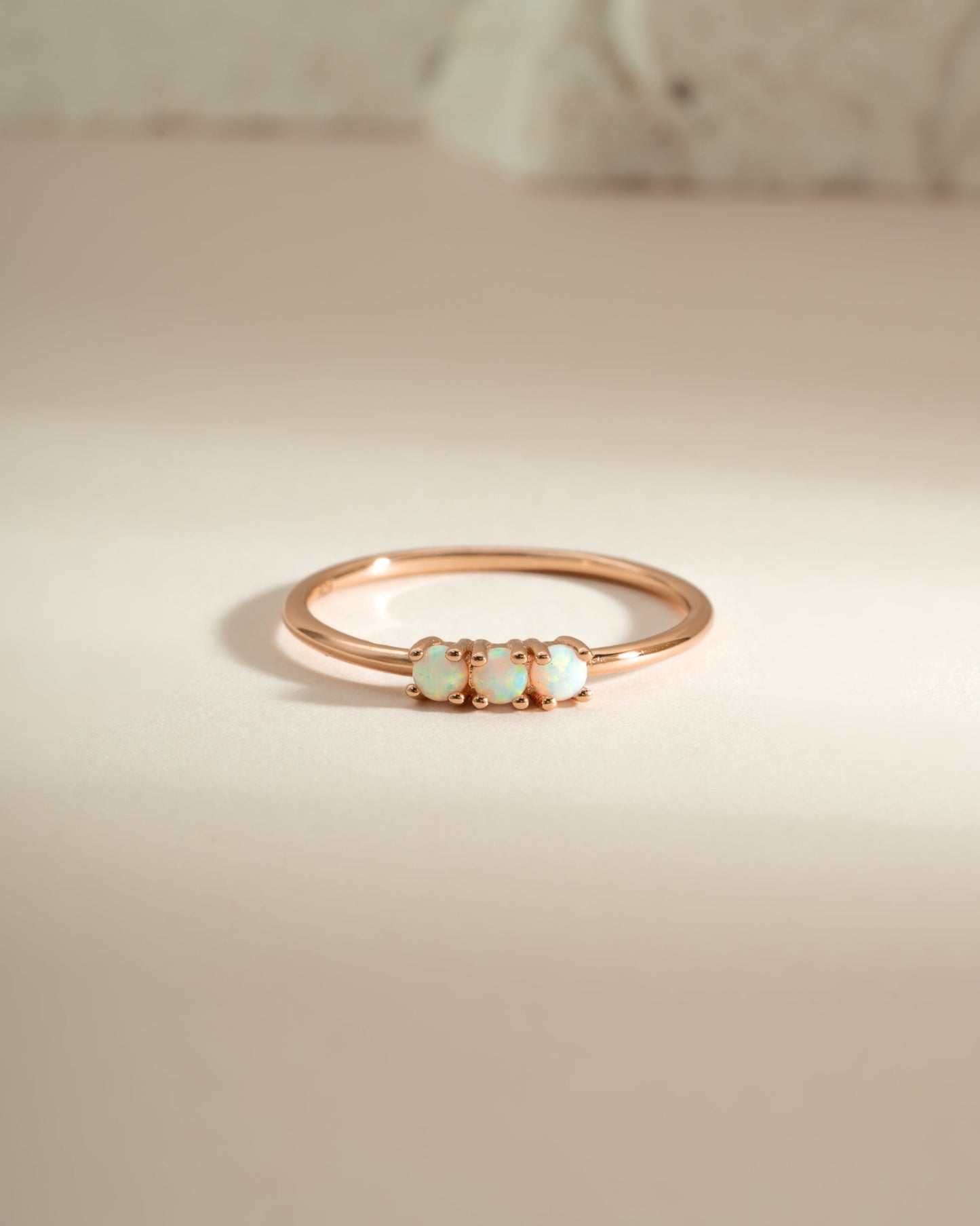 3 Stone Opal Ring