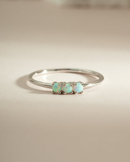 3 Stone Opal Ring