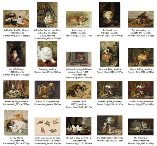 32 Painting Images by Henriëtte Ronner-Knip Dutch, 1821 – 1909 - Tibetan Buddhist thangka, front view