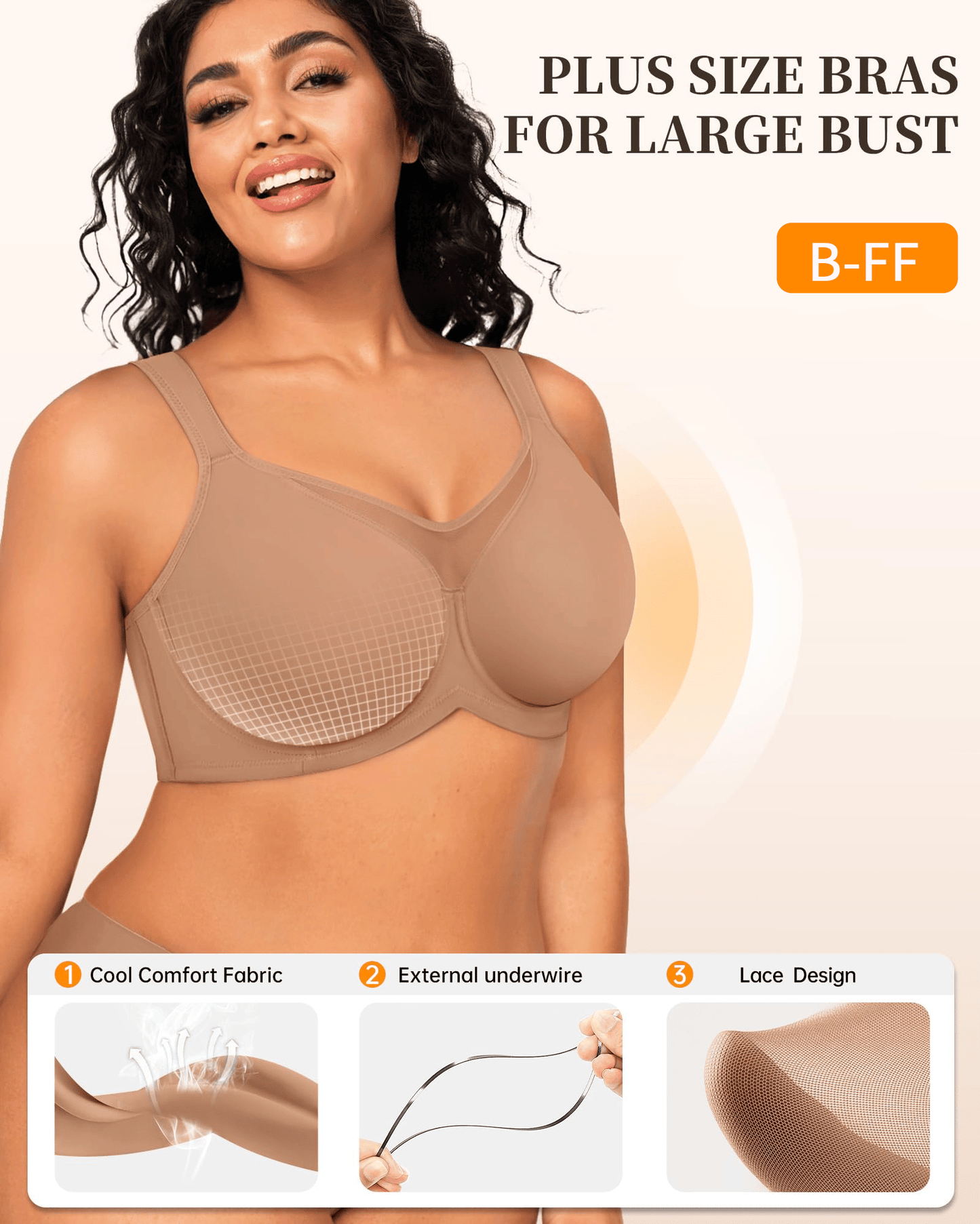 üíêWomen's Elegant Sheer Full Coverage Minimizer Bra ‚ú® Plus Size for Large Busts | No Digging, No Spillage & Ultra Comfy