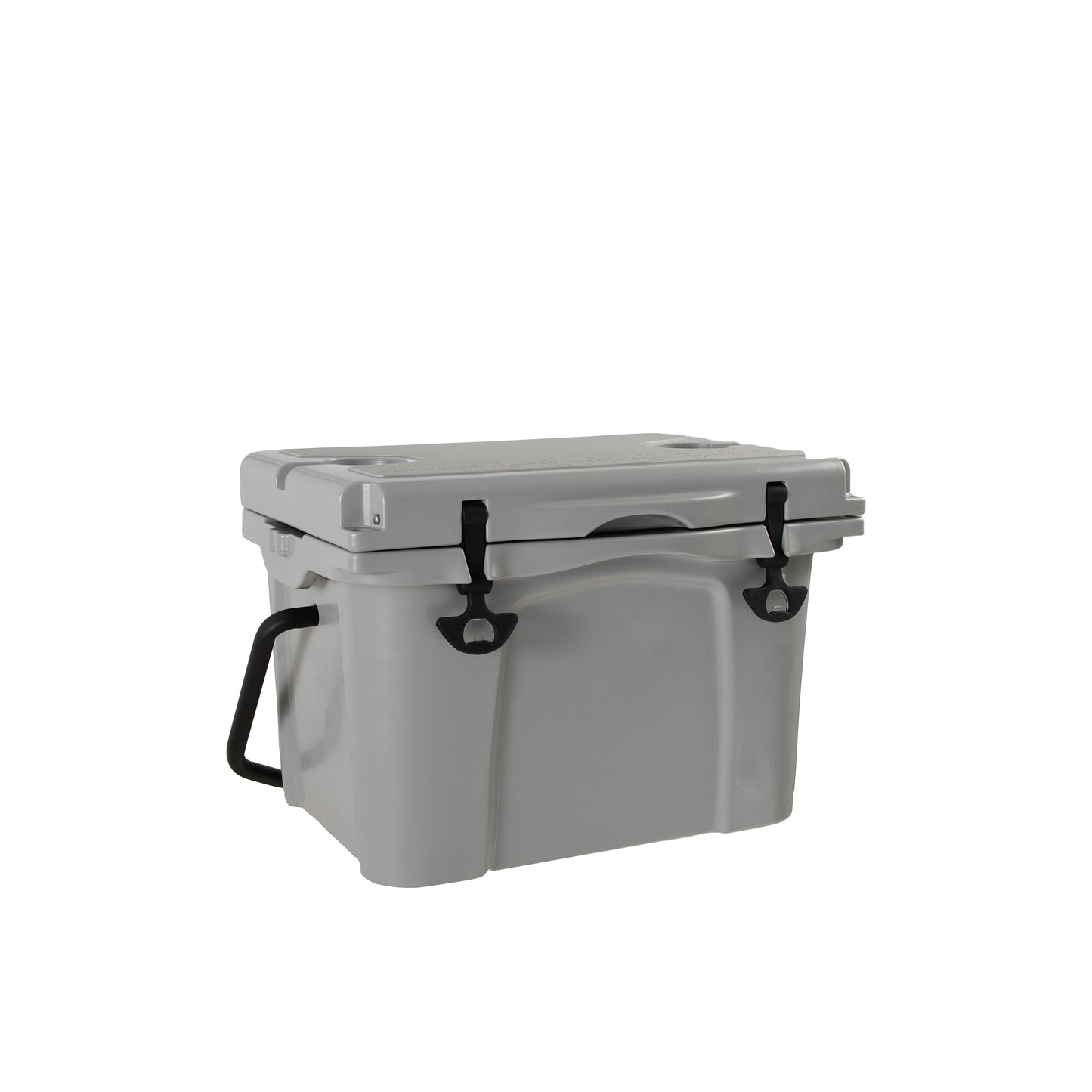 25QT Rotomolded Hard Cooler | 5-Day Ice Retention, Bottle Opener & Cup Holder – Grey
