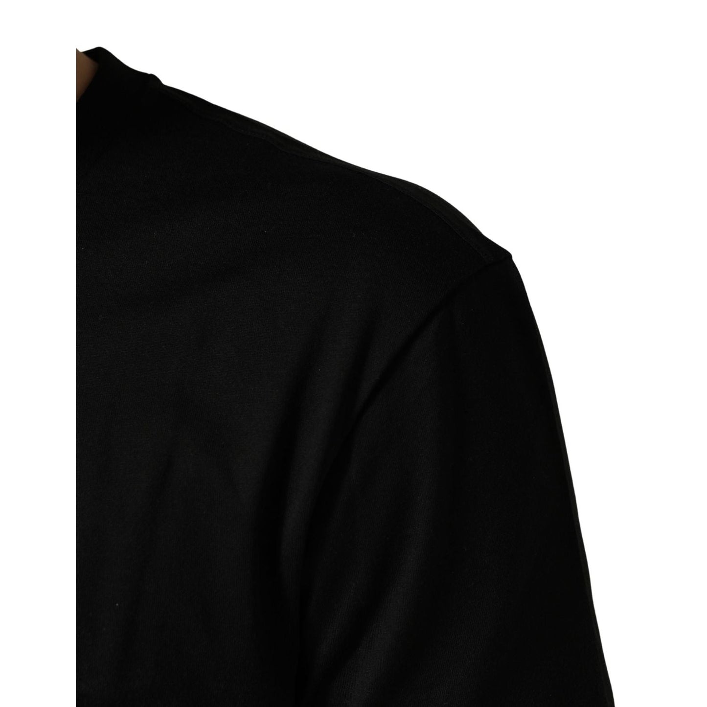 +39 MASQ Black Logo DG Print Cotton Crew Neck T-shirt