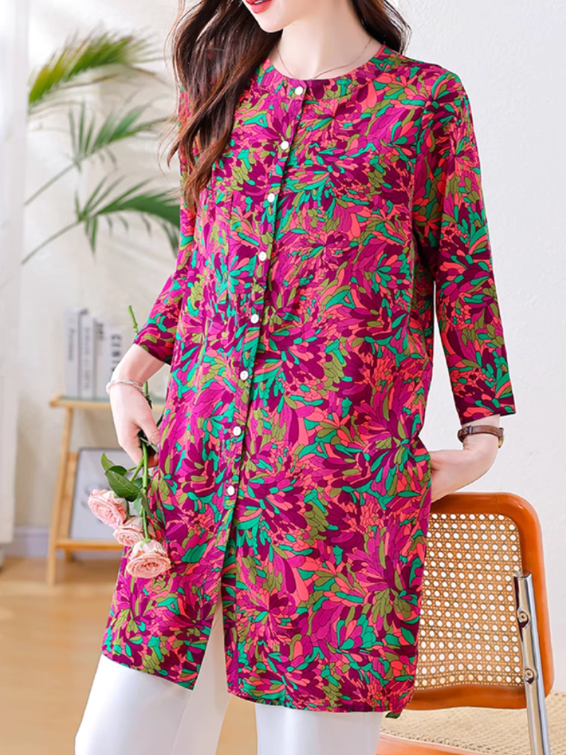 Women's Summer& Spring Stylish Floral Loose Top