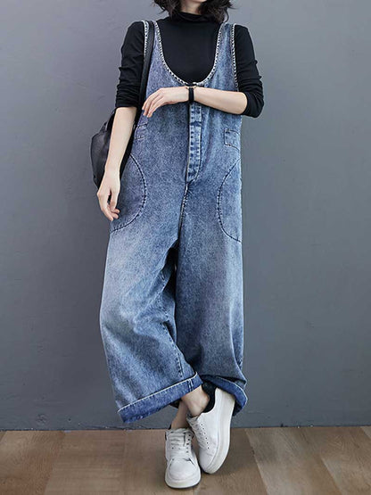Denim Adjustable Strap Overalls - Comfy Everyday Fit | Eva Trends