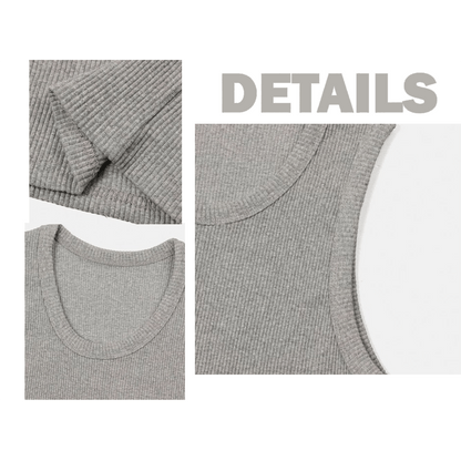 üî•Men's  Wide Strap Ribbed Tank Top