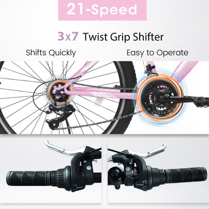 Mountain Bike for Men, Women & Teens | 21-Speed, Dual V-Brakes & Front Suspension