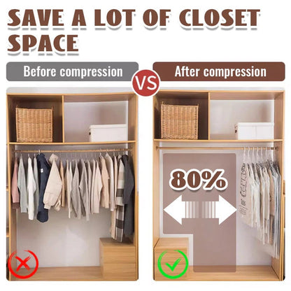 Hanging Vacuum Storage Bags ‚Äì Save 75% Closet Space, No Folding Needed