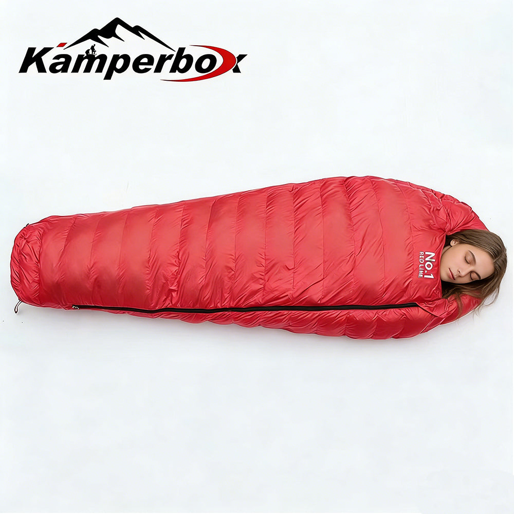 Winter Camping Sleeping Bag – Ultralight 20D Nylon, 1100g Synthetic Fill