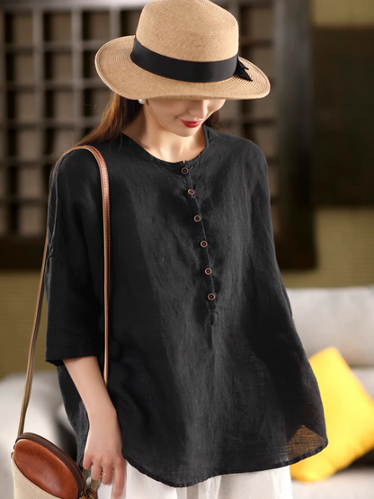 Women's Elegance to your Wardrobe Solid Color Shirt Top