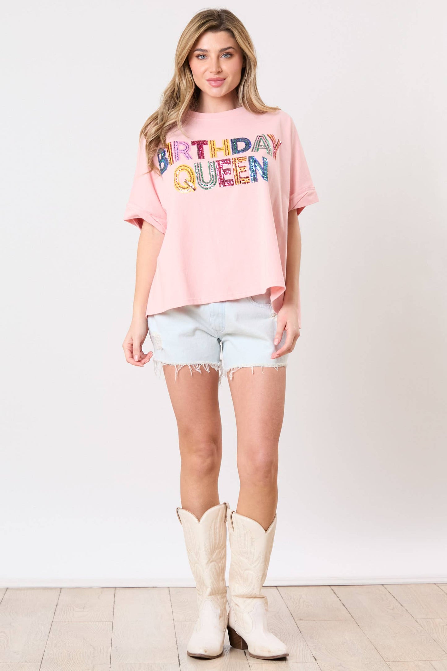 'Birthday Queen' Sequin Top