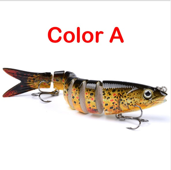Multi-Jointed Hard Fishing Lure – 19g, Rattle Ball, Light-Reflecting, 12 Colors