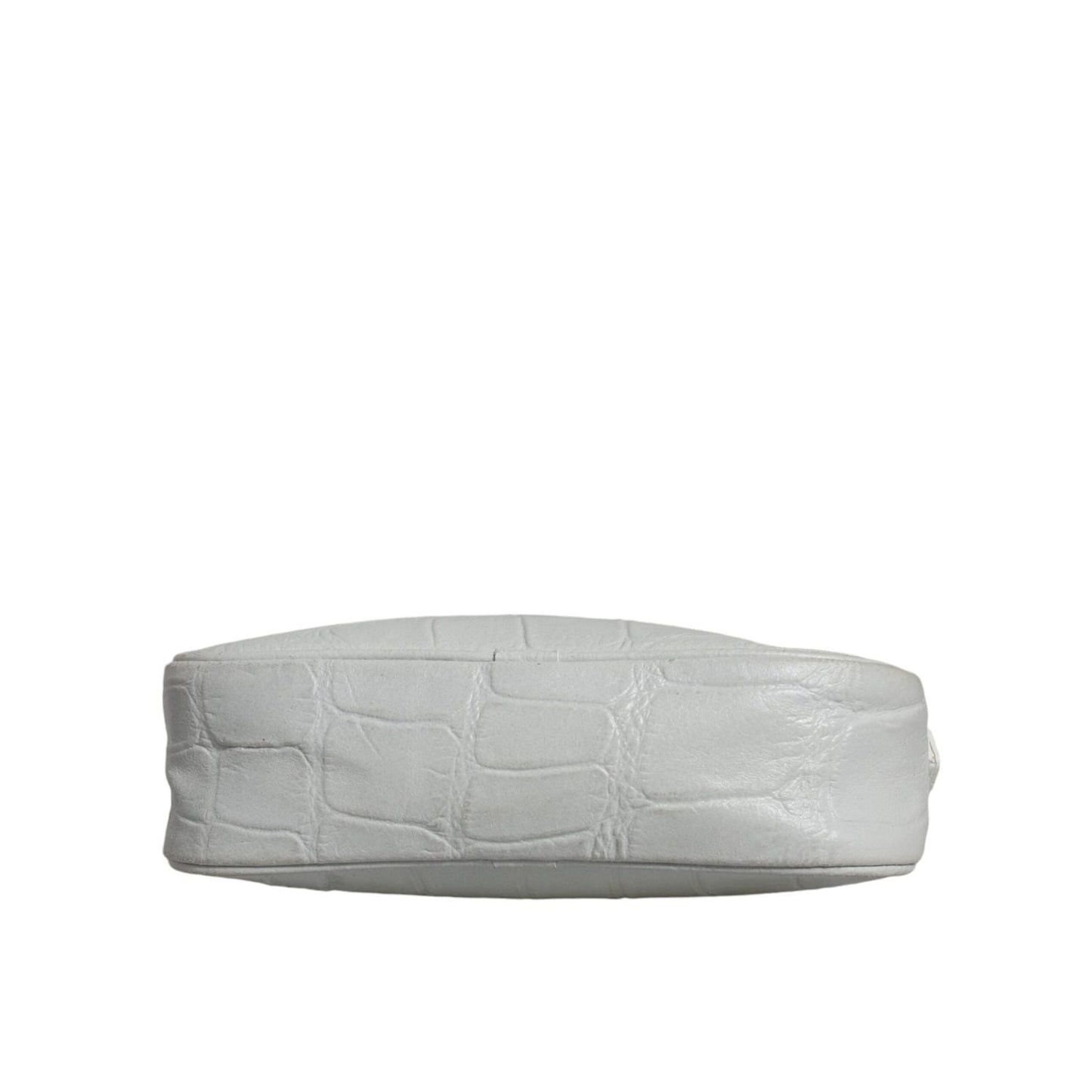 Aniye By White Croc Print Leather Crossbody Sling Bag