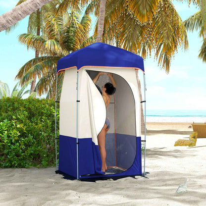 Camping Shower Tent with Solar Shower Bag – Privacy Shelter, Removable Floor