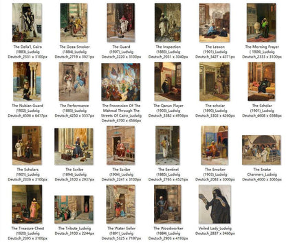 47 Painting Images by Ludwig Deutsch Austrian, 1855 – 1935 - Tibetan Buddhist thangka, detailed view