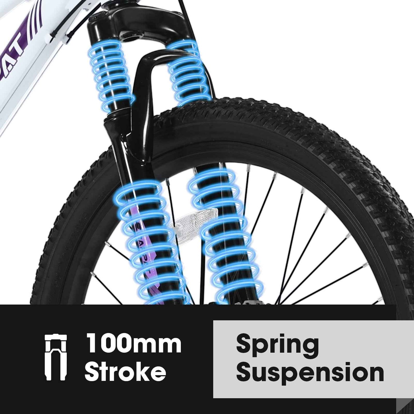24" Girls & Women's Mountain Bike | Shimano 21-Speed, Dual Disc Brakes & 100mm Suspension