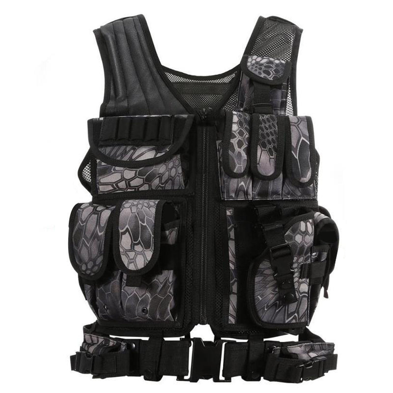 Tactical MOLLE Vest with 14 Pockets – Airsoft, Hunting & Outdoor Training