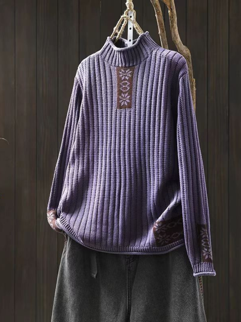 Cozy Women's Turtleneck Soft Knit Sweater | Eva Trends