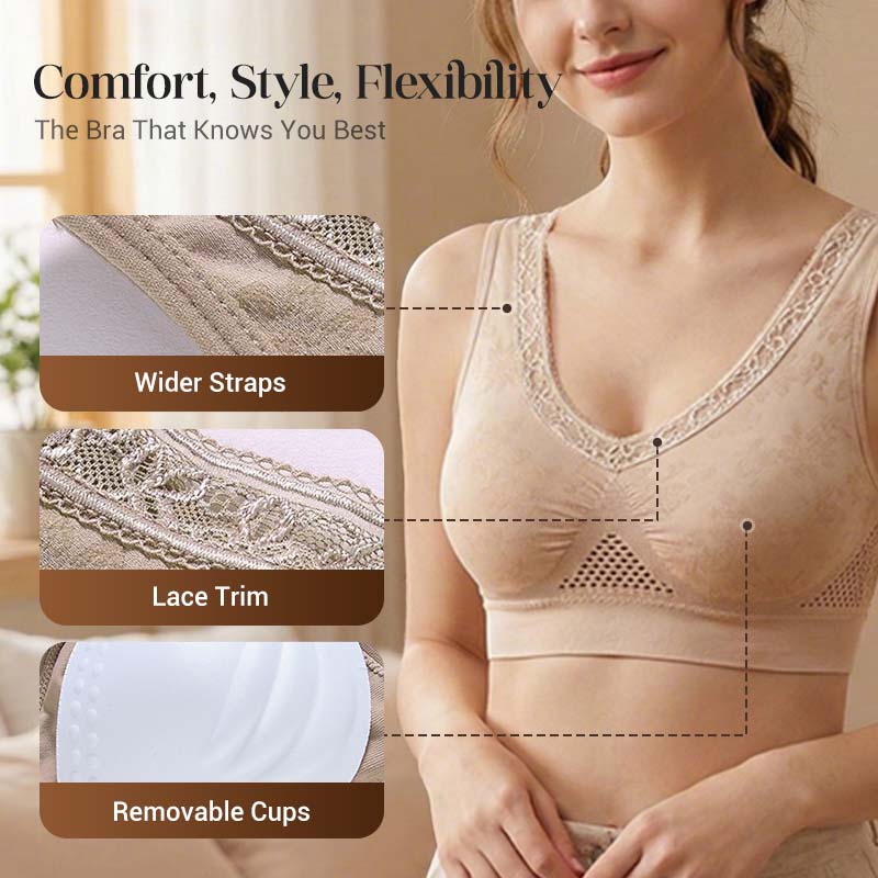 üíê Buy One Get One Free üéÅ üå∏ Pure Cotton Buttonless Comfy Lifting Bra