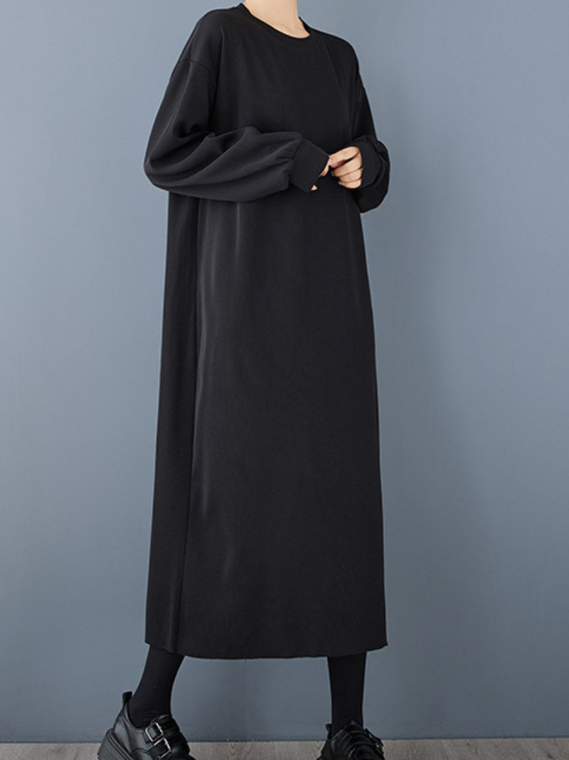 Chic & Cozy Women's Crew Neck Midi Dress | Eva Trends