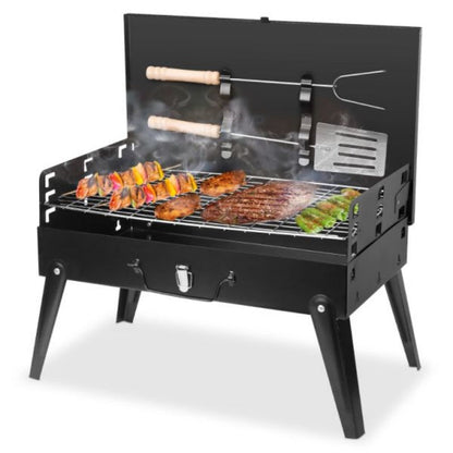 Portable Suitcase Charcoal BBQ Grill – Foldable Outdoor Grill