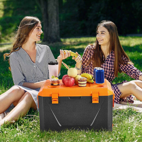 Portable Hard Cooler 63QT | 90-Can Capacity with Cup Holder