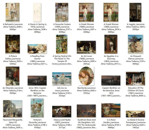 50 Painting Images by Lawrence Alma-Tadema English, 1836-1912 - Tibetan Buddhist thangka, front view