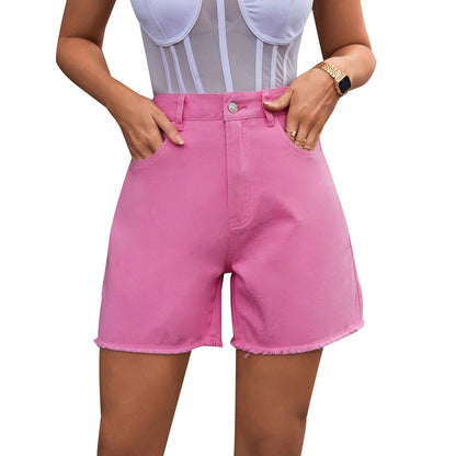 High Waist Loose Women's Denim Shorts – 12 Colors, XS to XL