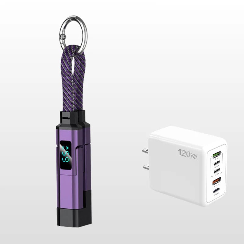 üî•Limited Time SALE 40% OFFüî•4-in-1 Digital Display Keychain Charging Cable