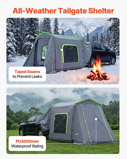 SUV Tailgate Tent | 10.6x8 FT All-Season Camp Shelter for 5-9 People