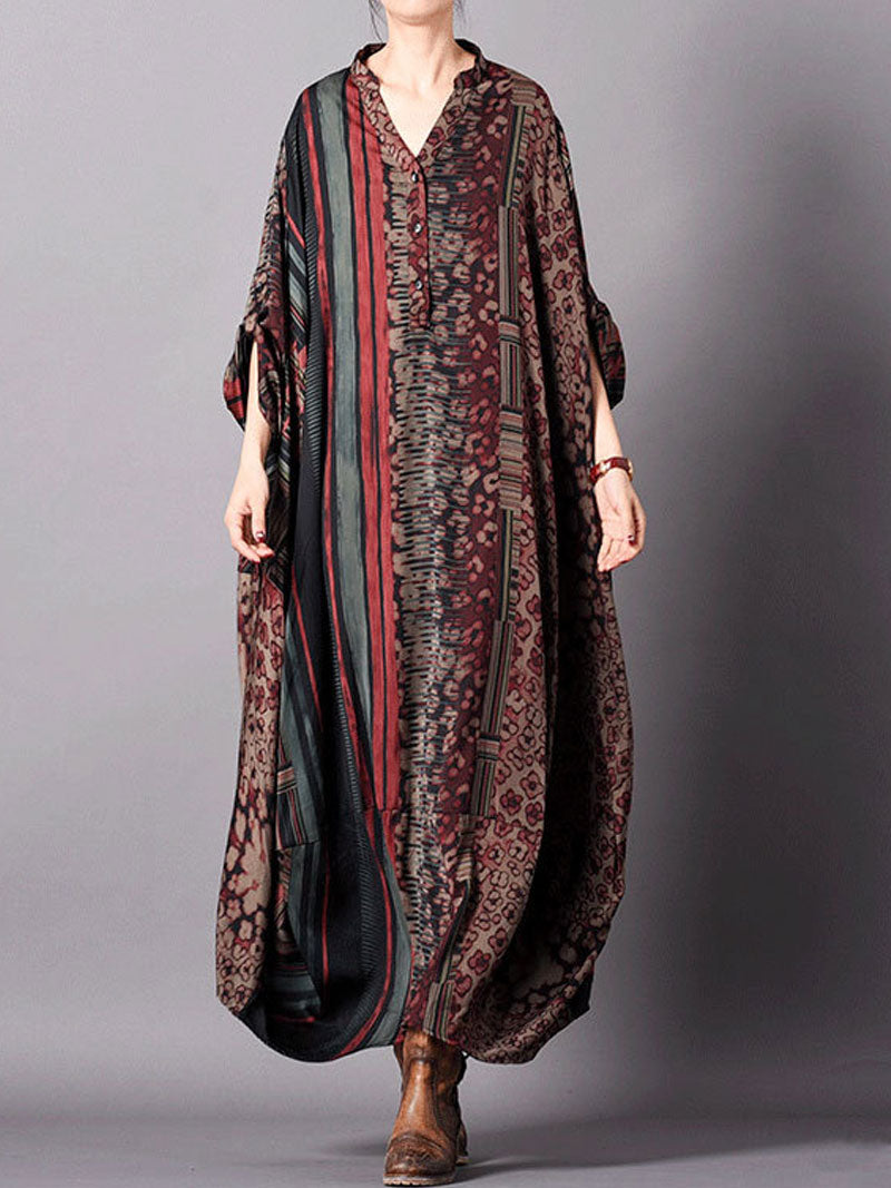 Elegant Women's Print Maxi Dress | Eva Trends