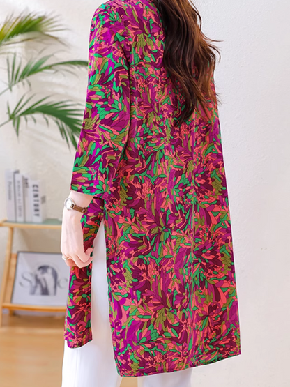 Women's Summer& Spring Stylish Floral Loose Top
