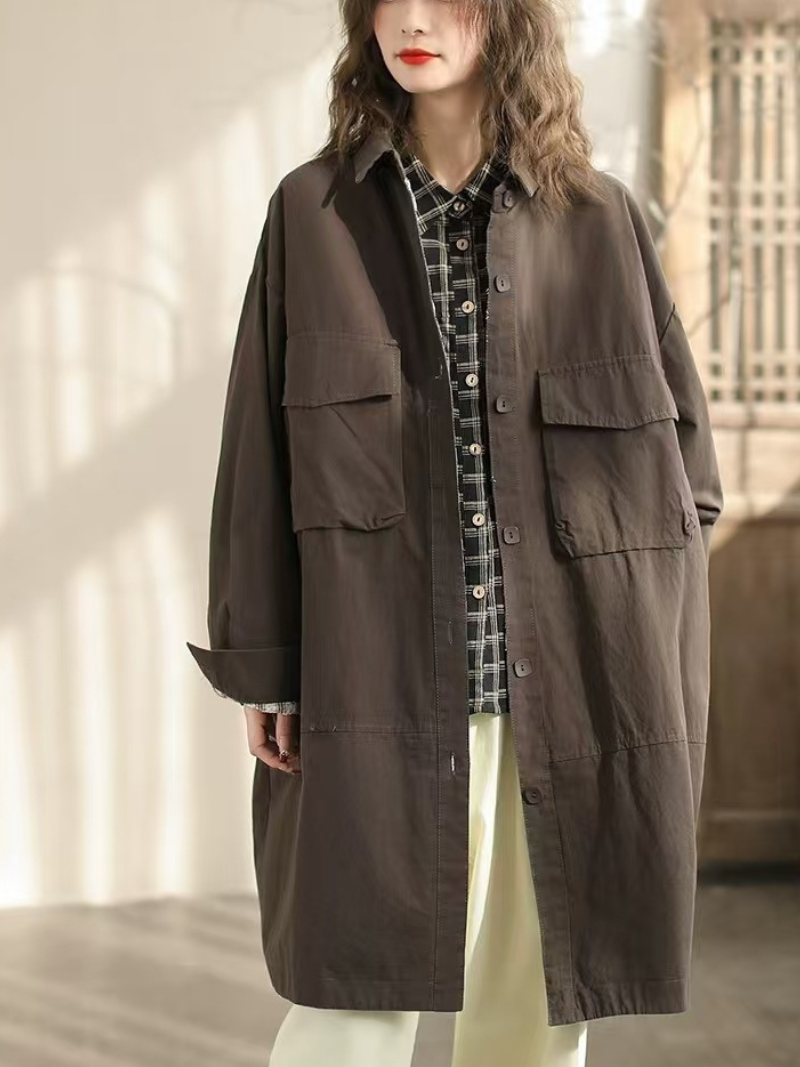 Women's Classic & Comfy Look with Lapel Collar Jacket