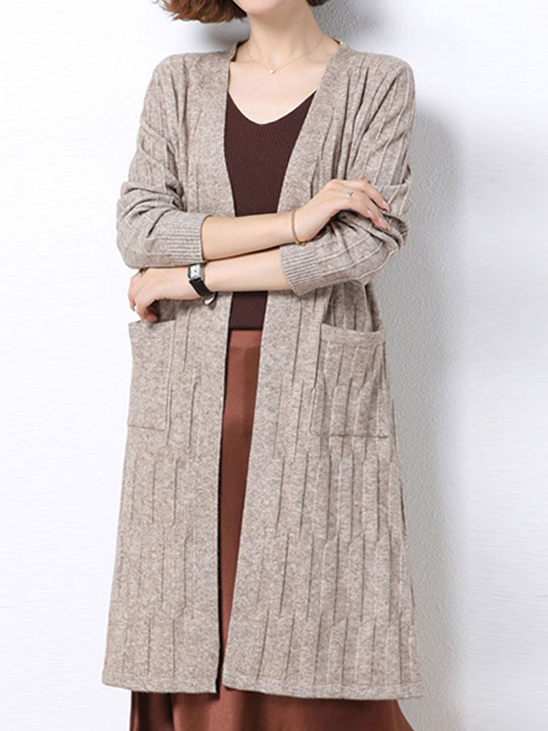 Chic Women's Long Knitted Cardigan | Eva Trends