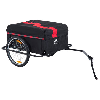 Bicycle Cargo Trailer | 88 lb Capacity, Removable Cover, Quick-Release 20" Wheels
