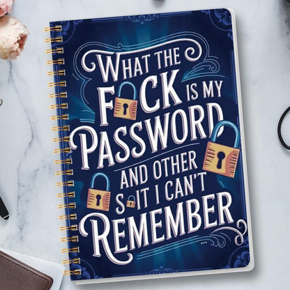 üìÖFunny Password Notebook - Spiral Bound with Lock Icons & Funny Security Phrases‚úçÔ∏è