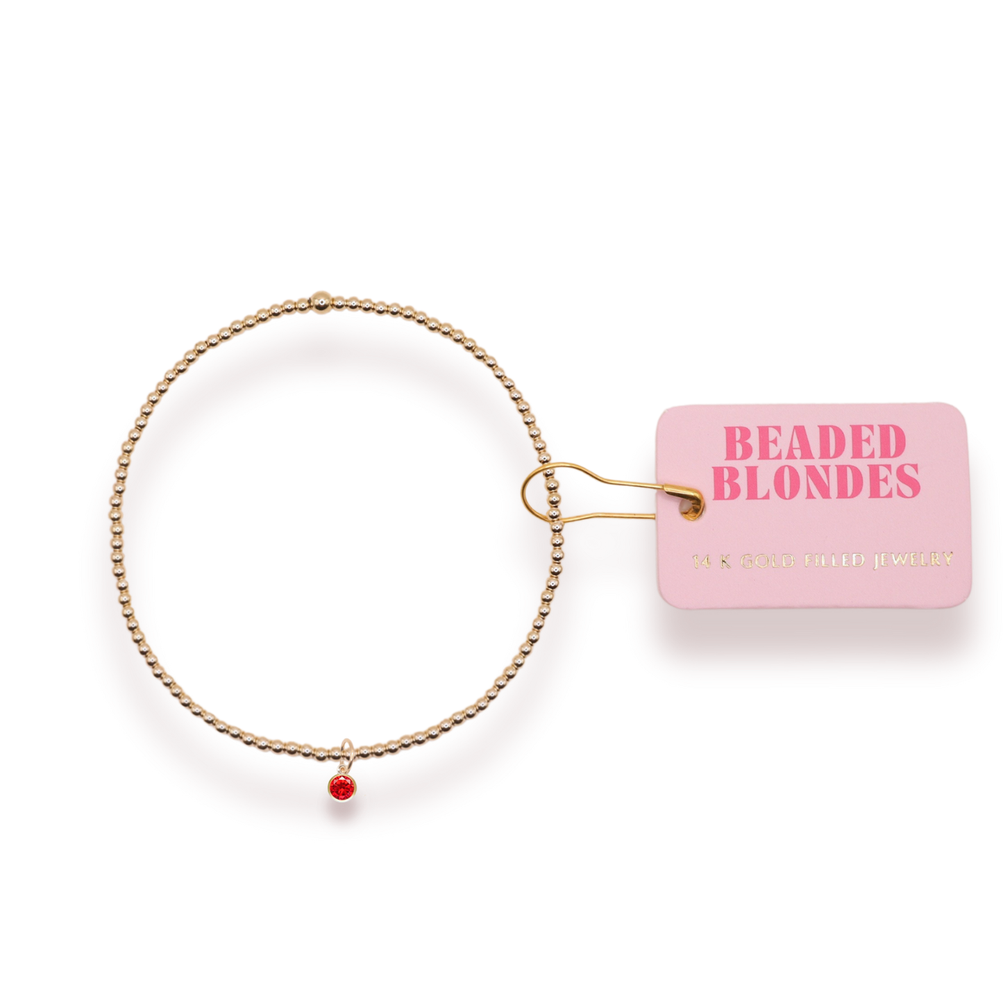 Birthstone Charm Bracelets: Standard 6.75 inch