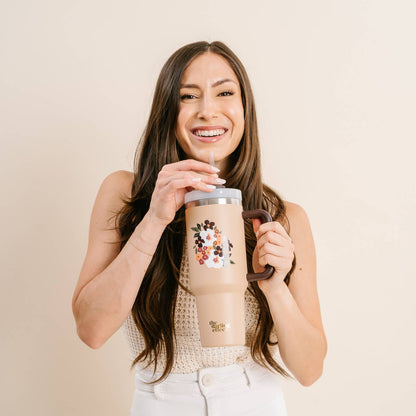 40oz Take Me Everywhere Tumbler - Bloom Mocha