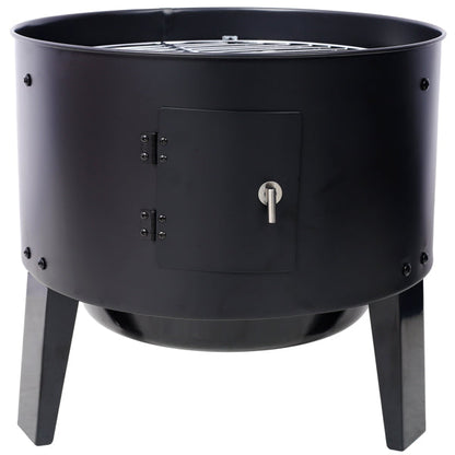 3-in-1 Vertical Charcoal Smoker | Portable Grill & Fire Pit for Camping & Backyard