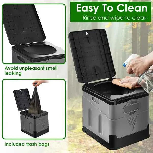 Portable Foldable Camping Toilet – Lightweight Outdoor Toilet for Camping & Emergencies
