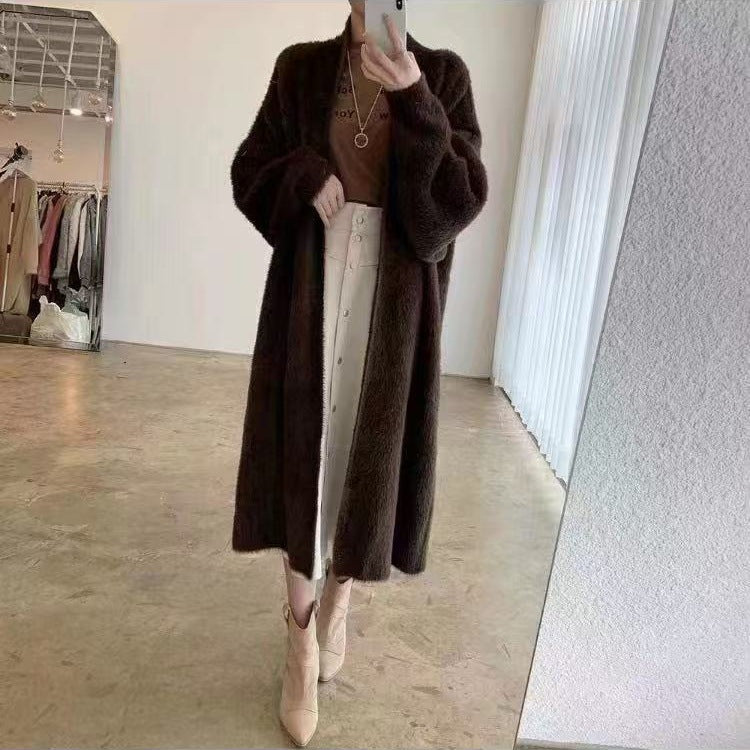 Women's Oversized Puff-Sleeve Open-Front Cardigan Coat – 7 Colors