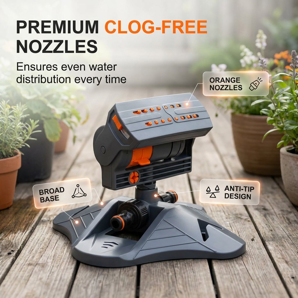Adjustable Oscillating Sprinkler Wide Coverageüí¶‚ú®
