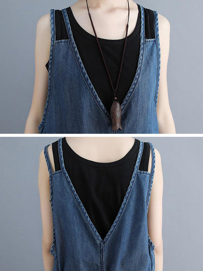 Trendy Relaxed Fit Dungarees for Women | Eva Trends